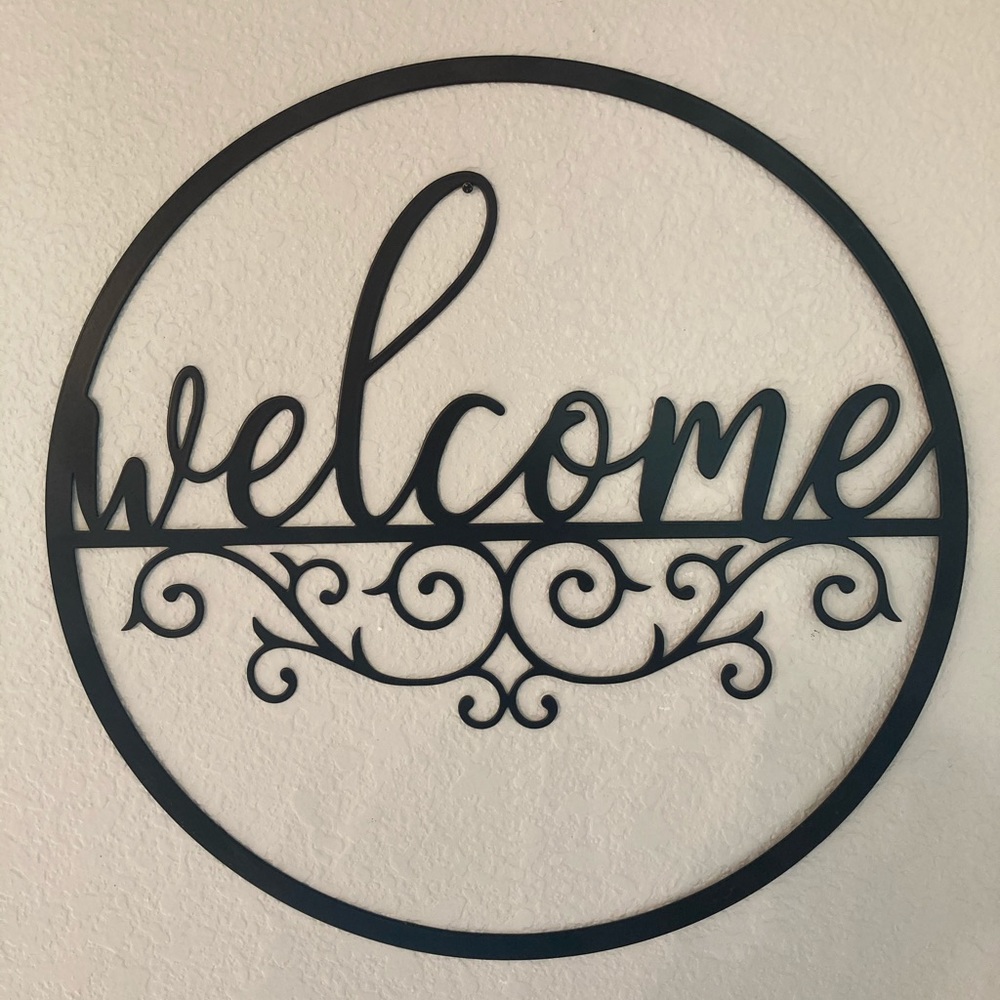 Metal Welcome Sign - Wall Art Decor
